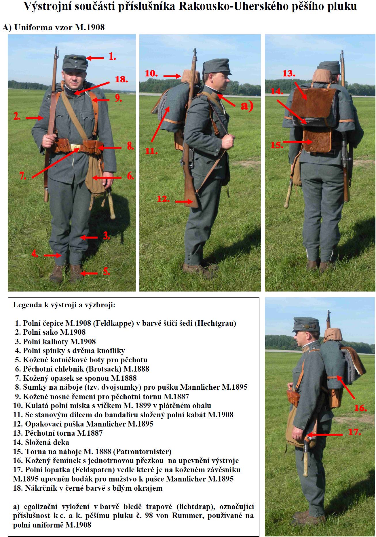 Uniformy c. a k. pechoty M.1908